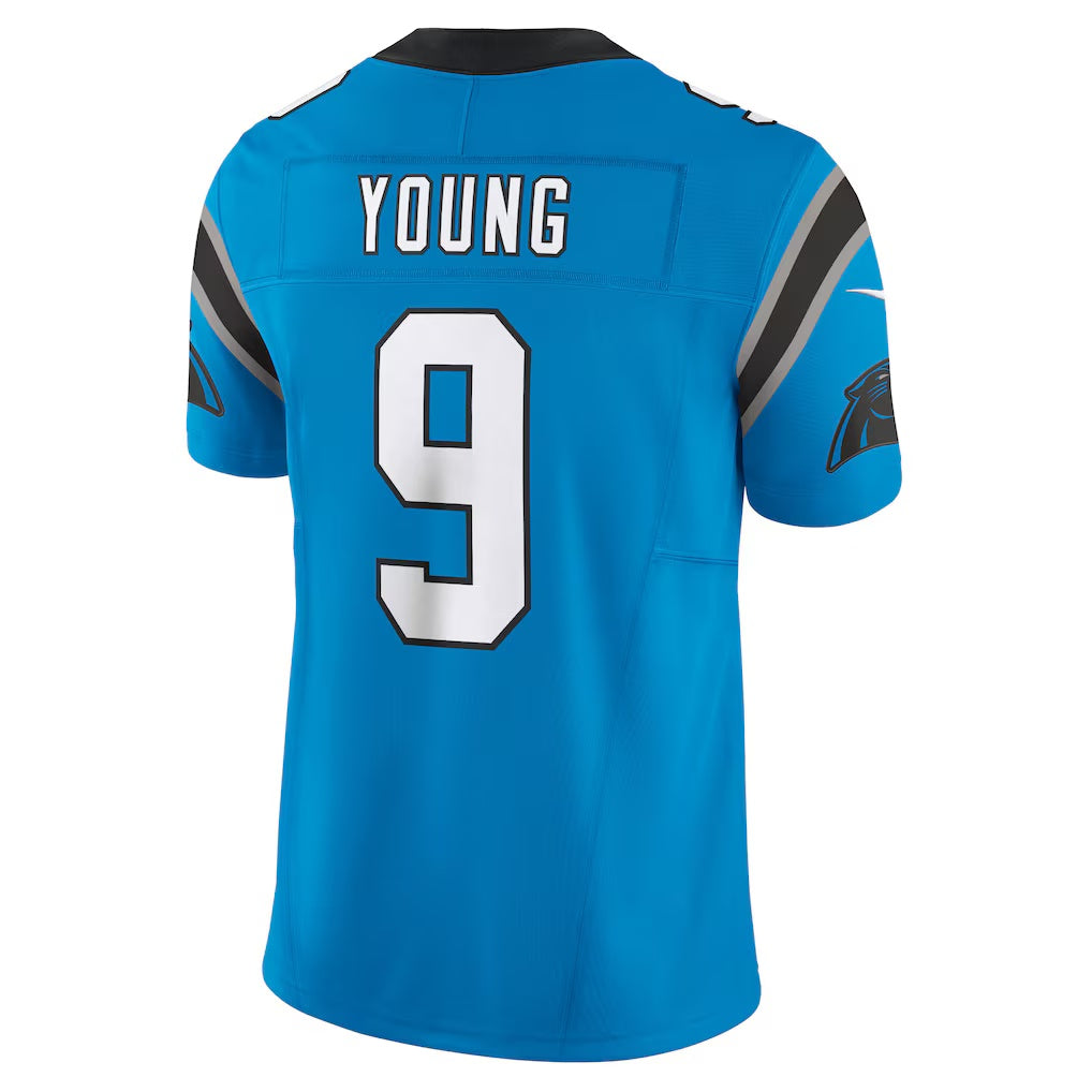 Kieara C.Panthers #9 Bryce Young Blue Vapor F.U.S.E. Limited Stitched Jerseys