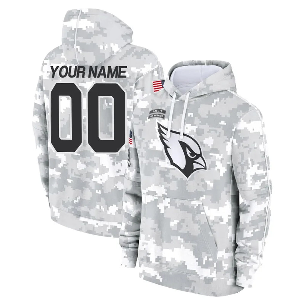 Kieara Custom A.Cardinals Arctic Camo Salute to Service Limited Hoodie Any Name & Numbers Stitched Jerseys