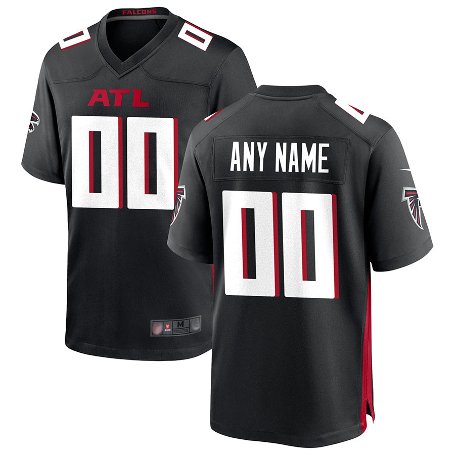 Kieara Custom A.Falcons Black Home Game Stitched Jerseys