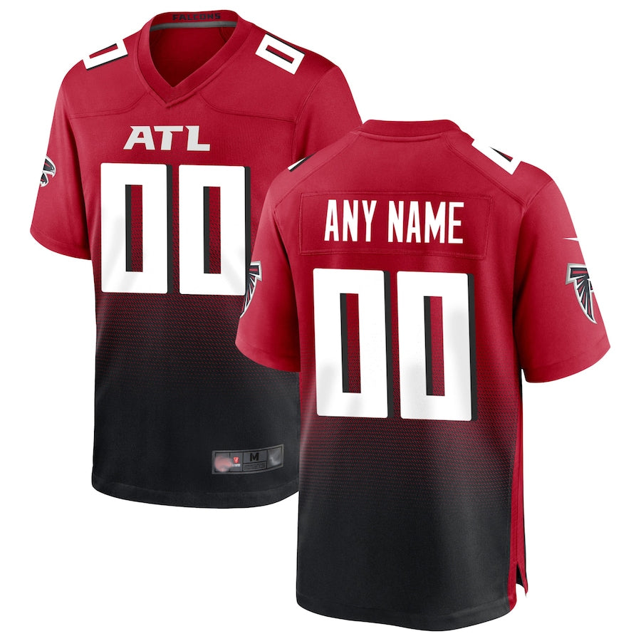 Kieara Custom A.Falcons Red Replica Home Game Stitched Jerseys