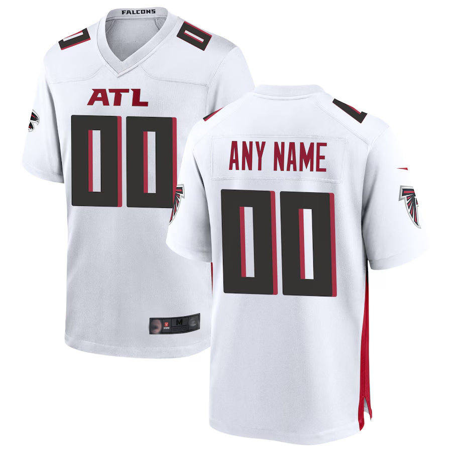 Kieara Custom A.Falcons White Home Game Stitched Jerseys