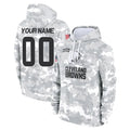 Kieara Custom C.Browns Arctic Camo Salute to Service Hoodies Limited Any Name & Numbers Stitched Jerseys