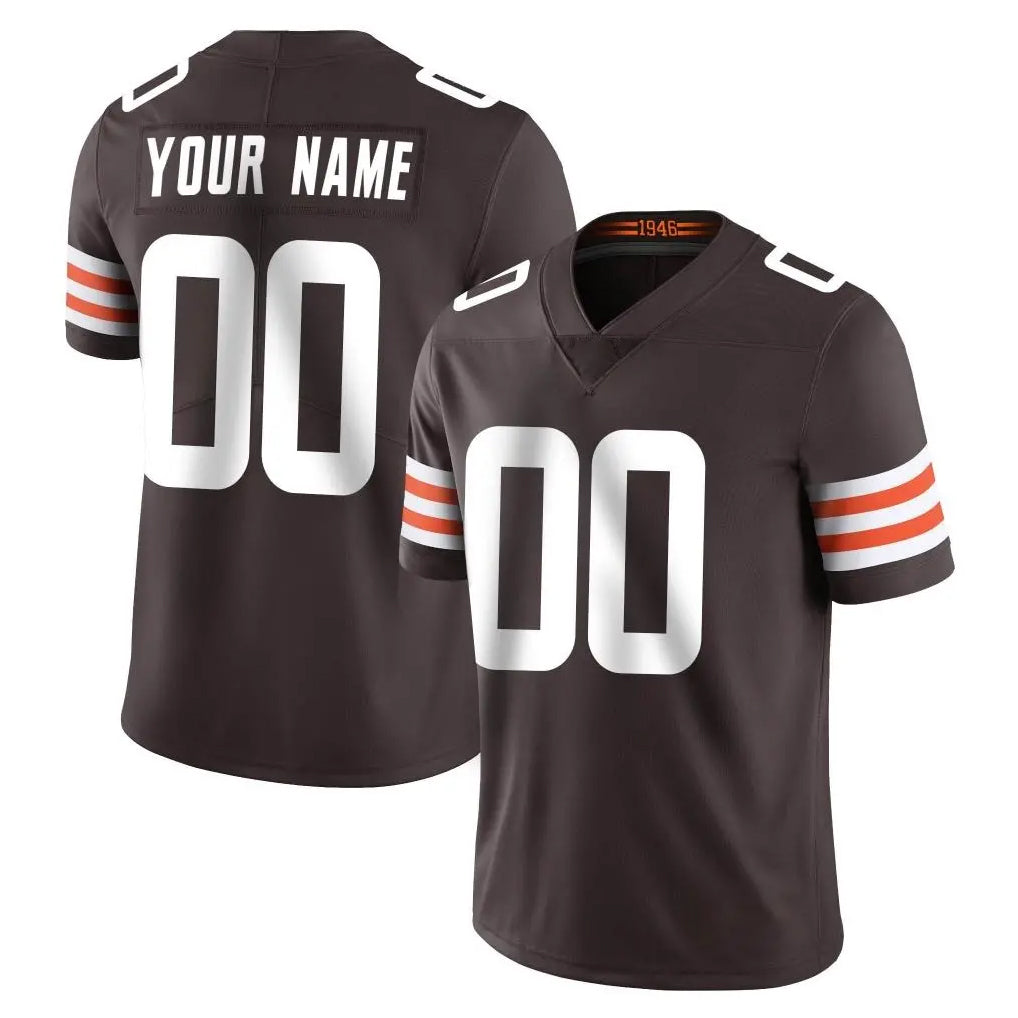 Kieara Custom C.Browns Brown Color Vapor Untouchable Limited Home Game Any Name & Numbers Stitched Jerseys