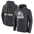 Kieara Custom C.Browns Charcoal Primetime Logo Hoodie Any Name & Numbers Stitched Jerseys