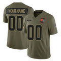 Kieara Custom C.Browns Olive 2025 Salute to Service Limited Home Game Any Name & Numbers Stitched Jerseys