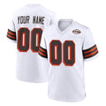Kieara Custom C.Browns White Alternate Home Game Any Name & Numbers Stitched Jerseys