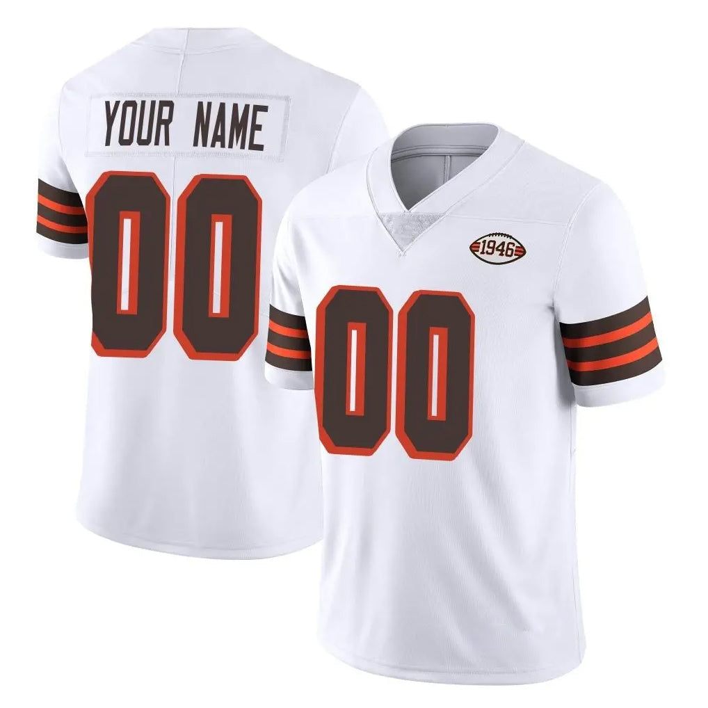 Kieara Custom C.Browns White Limited Vapor Untouchable Home Game Any Name & Numbers Stitched Jerseys