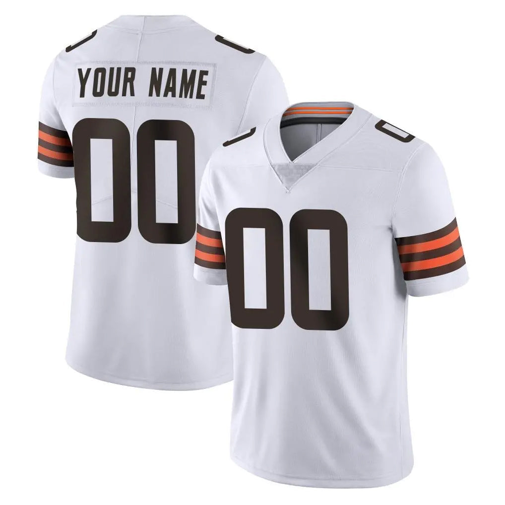 Kieara Custom C.Browns White Vapor Untouchable Limited Home Game Any Name & Numbers Stitched Jerseys