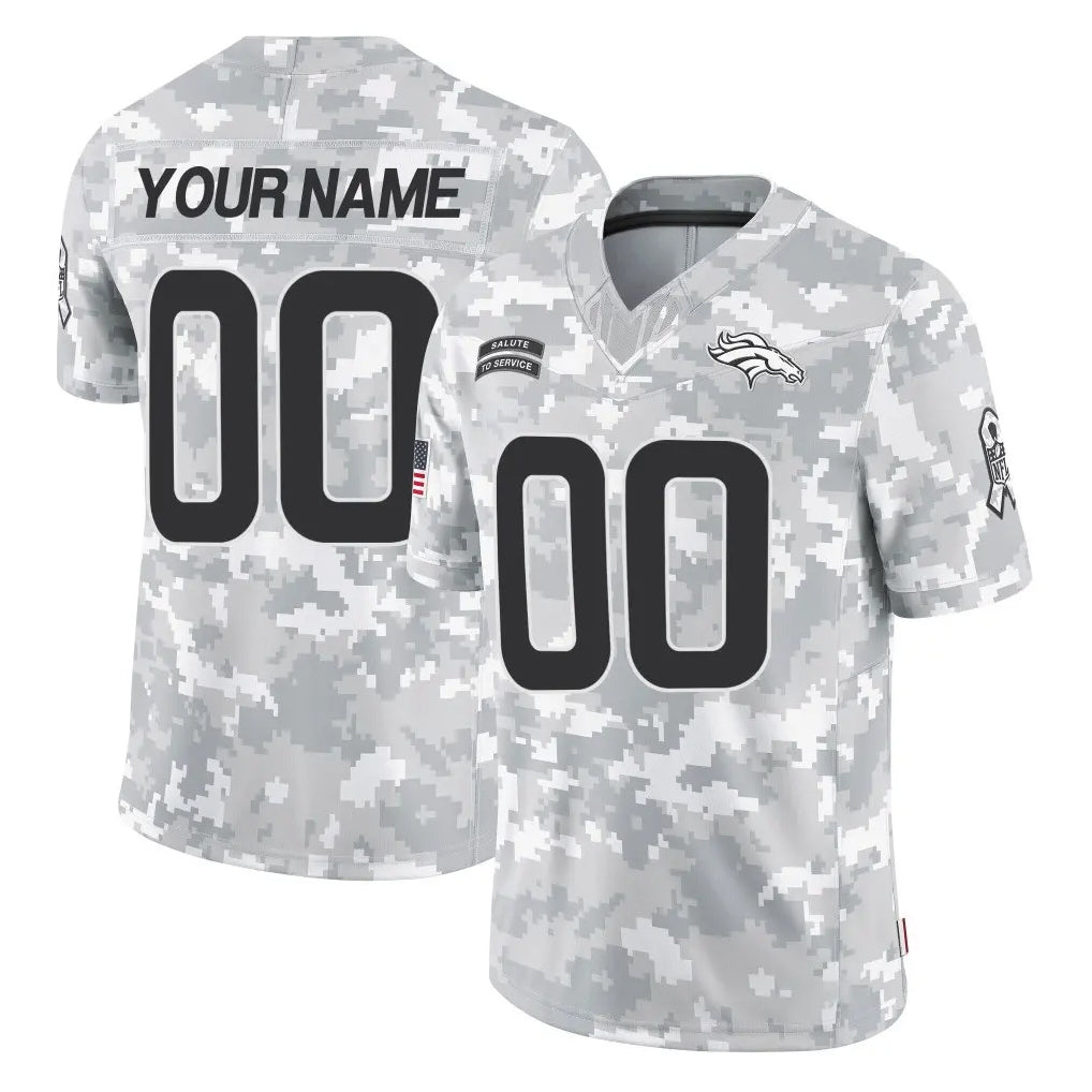 Kieara Custom D.Broncos Arctic Camo Salute To Service Limited Any Name & Numbers Stitched Jerseys