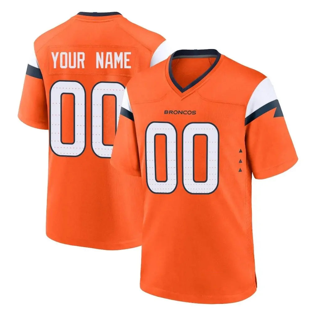 Kieara Custom D.Broncos Orange Home Game Any Name & Numbers Stitched Jerseys