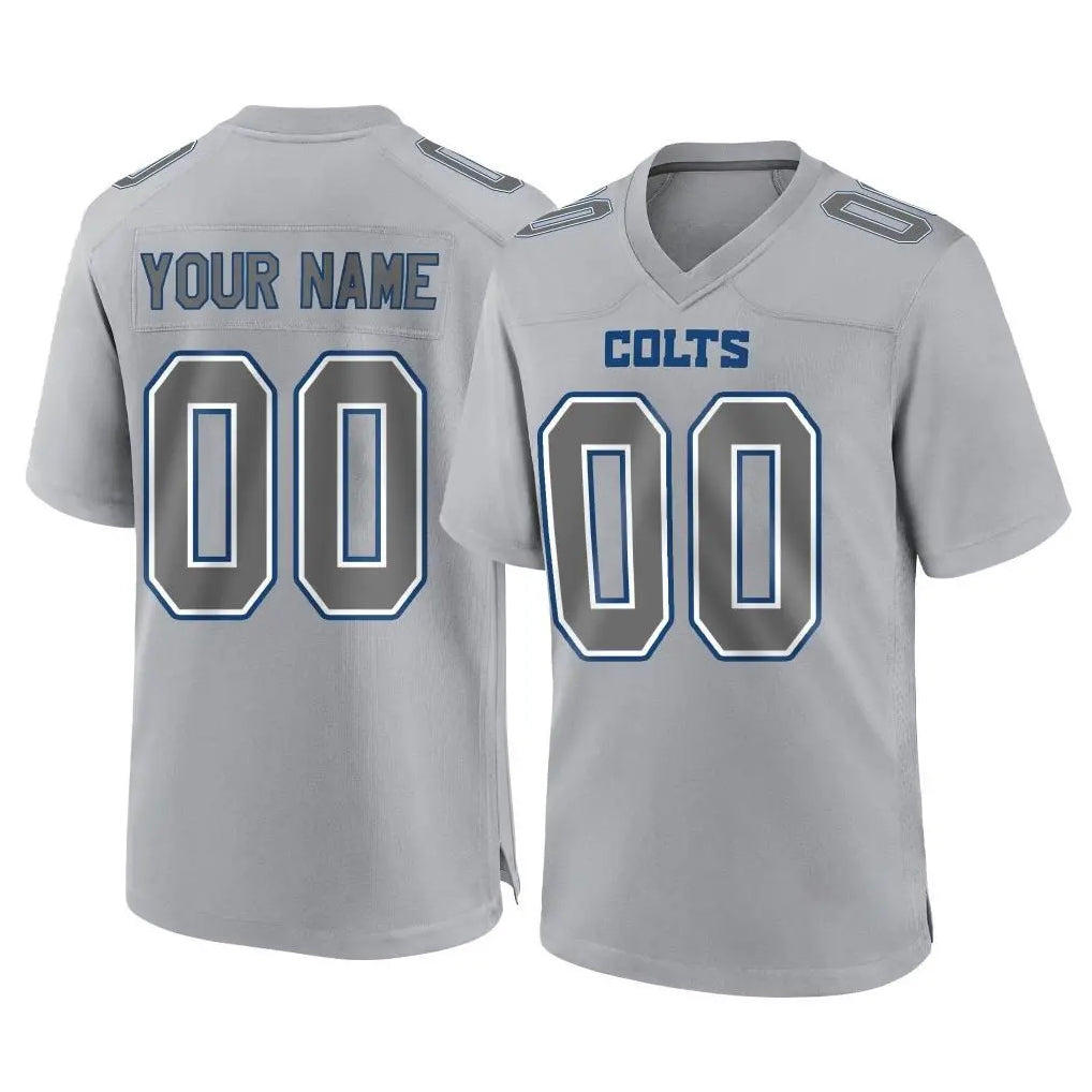 Kieara Custom IN.Colts Gray Atmosphere Fashion Home Game Any Name & Numbers Stitched Jerseys