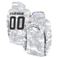 Kieara Custom LA.Chargers Arctic Camo Salute to Service Hoodies Limited Game Any Name & Numbers Stitched Jerseys