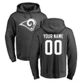 Kieara Custom LA.Rams Gray Pullover Hoodie Limited Game Any Name & Numbers Stitched Jerseys
