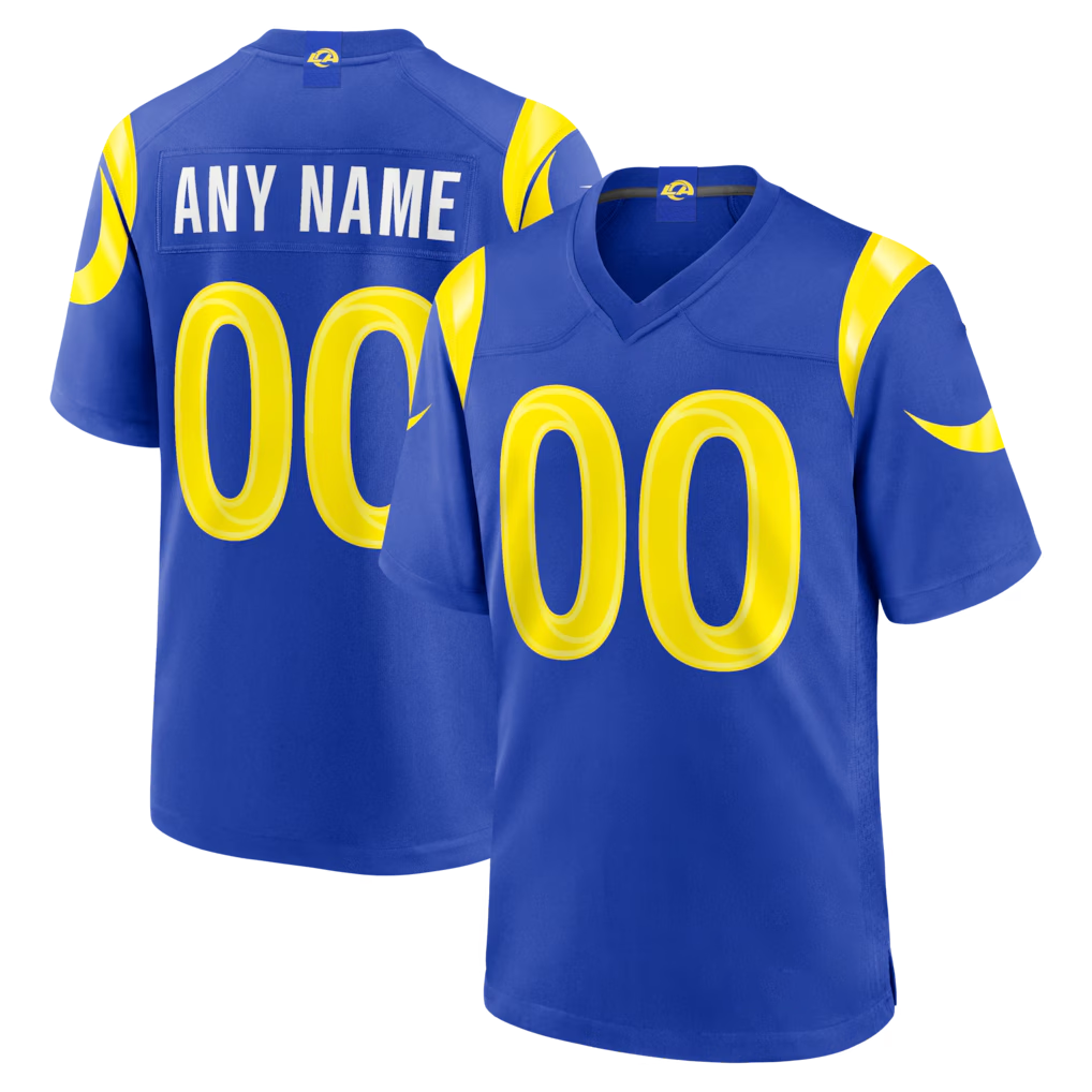 Kieara Custom LA.Rams Royal Game Stitched Jerseys