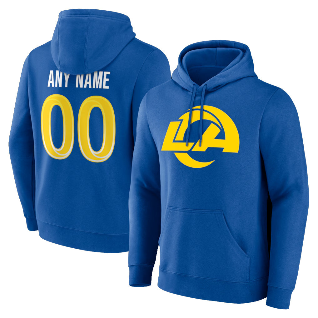 Kieara Custom LA.Rams Royal Pullover Hoodie Limited Game Any Name & Numbers Stitched Jerseys