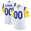Kieara Custom LA.Rams White Game Stitched Jerseys