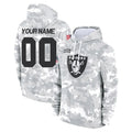 Kieara Custom LV.Raiders Arctic Camo Salute to Service Hoodies Limited Game Any Name & Numbers Stitched Jerseys