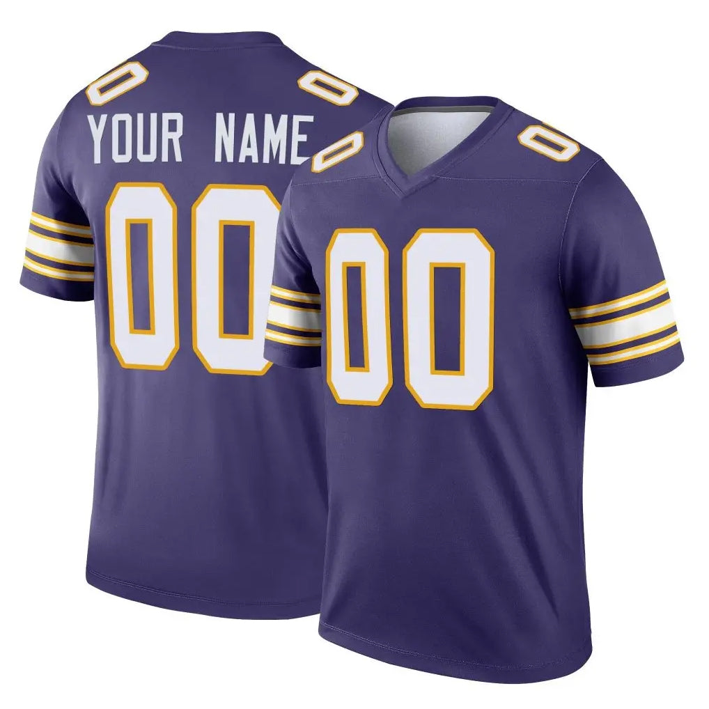 Kieara Custom MN.Vikings Purple Limited Classic Home Game Any Name & Numbers Stitched Jerseys