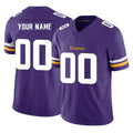 Kieara Custom MN.Vikings Purple Limited Vapor F.U.S.E. Home Game Any Name & Numbers Stitched Jerseys