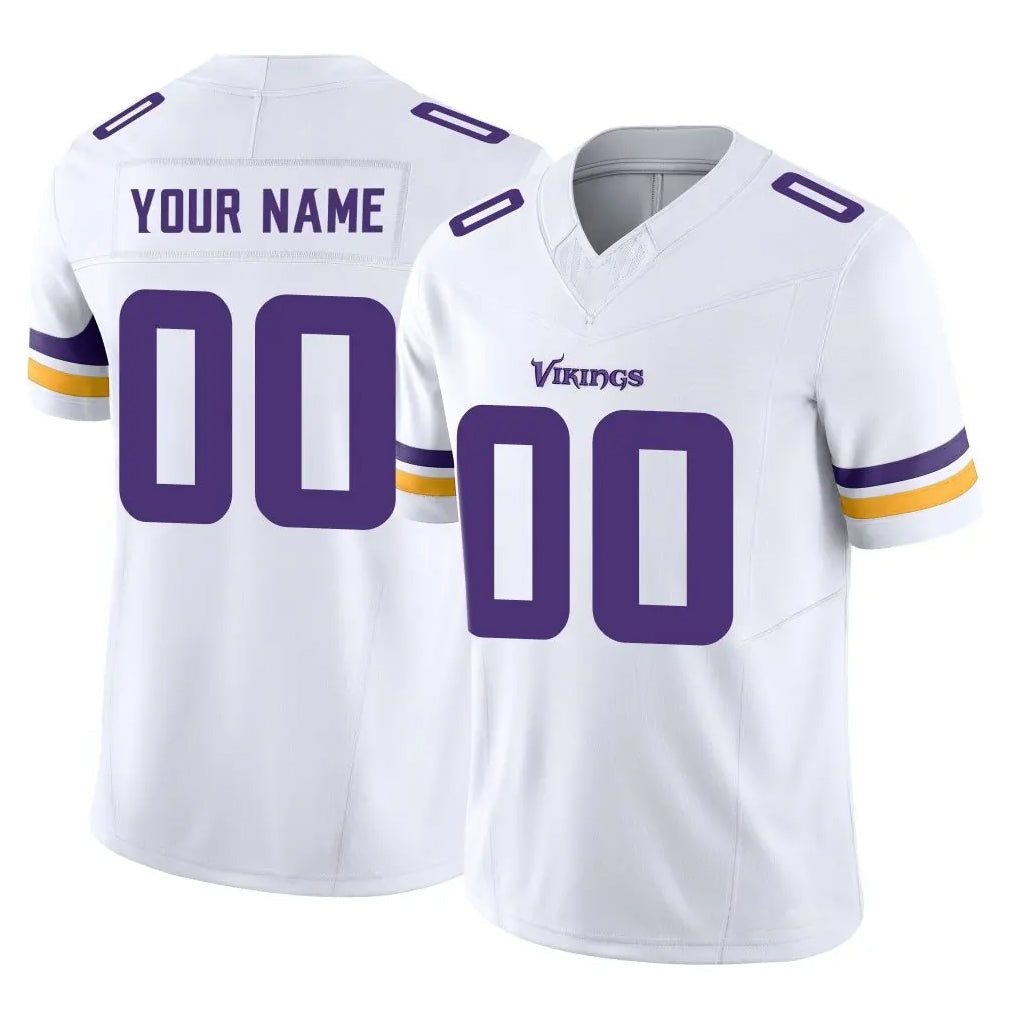 Kieara Custom MN.Vikings White Limited Vapor F.U.S.E. Home Game Any Name & Numbers Stitched Jerseys