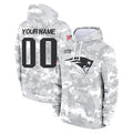 Kieara Custom NE.Patriots Arctic Camo Salute to Service Pullover Hoodies Limited Any Name & Numbers Game Stitched Jerseys