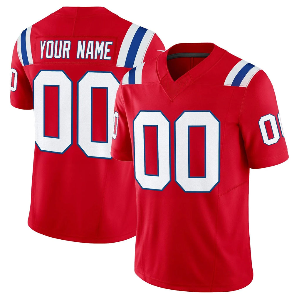 Kieara Custom NE.Patriots Red Limited Vapor F.U.S.E. Home Game Any Name & Numbers Stitched Jerseys