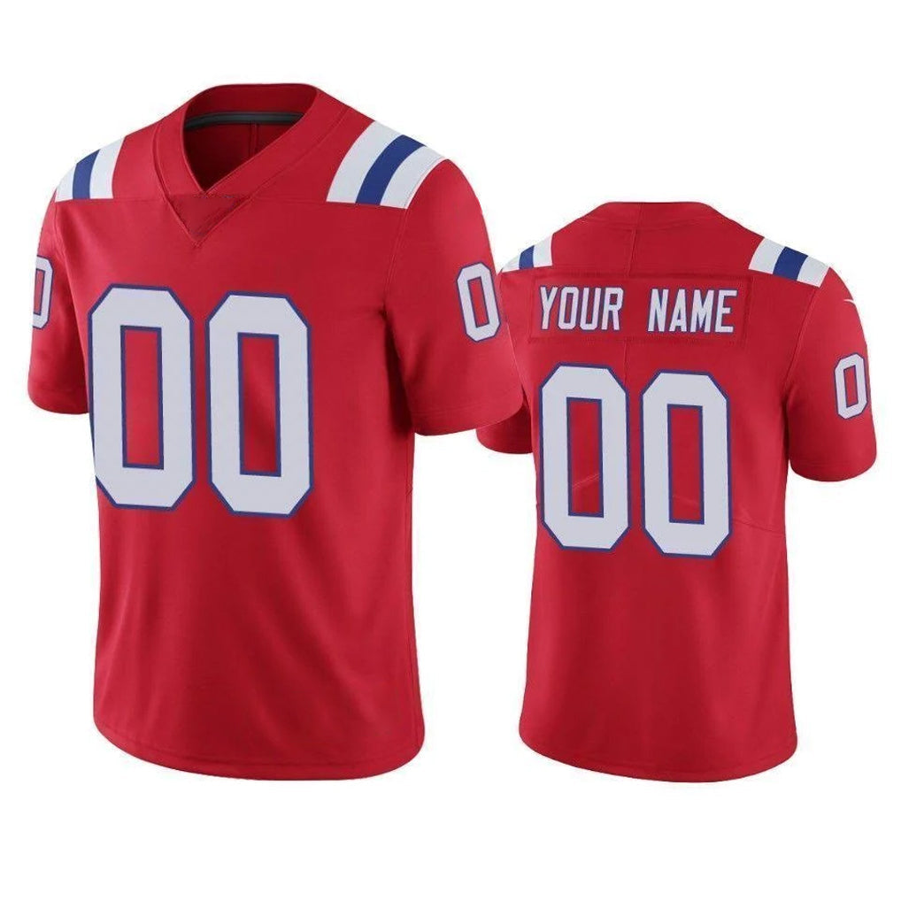 Kieara Custom NE.Patriots Red Vapor Untouchable Home Game Any Name & Numbers Stitched Jerseys