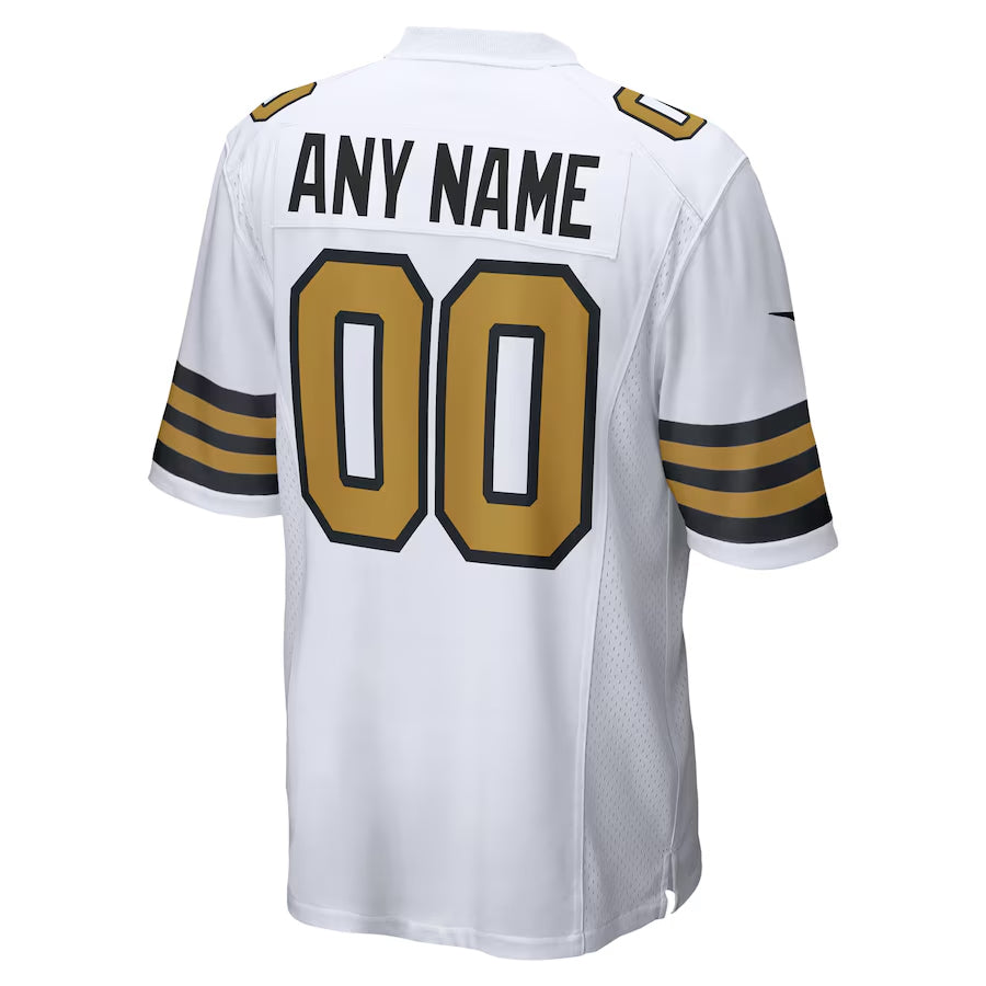 Kieara Custom NO.Saints White Alternate Game Stitched Jerseys