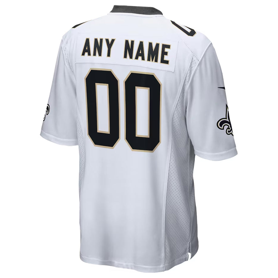 Kieara Custom NO.Saints White Home Game Stitched Jerseys