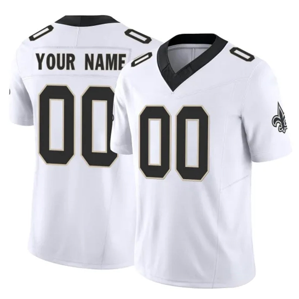 Kieara Custom NO.Saints White Limited Vapor F.U.S.E. Home Game Any Name & Numbers Stitched Jerseys