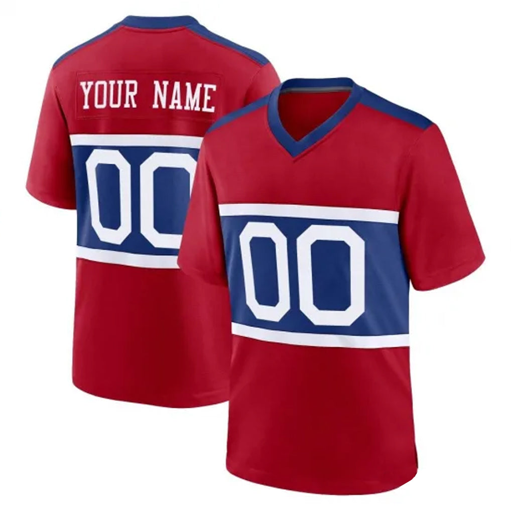 Kieara Custom NY.Giants Red Century Home Game Any Name & Numbers Stitched Jerseys