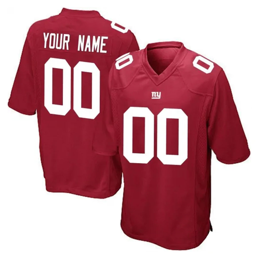 Kieara Custom NY.Giants Red Home Game Any Name & Numbers Stitched Jerseys
