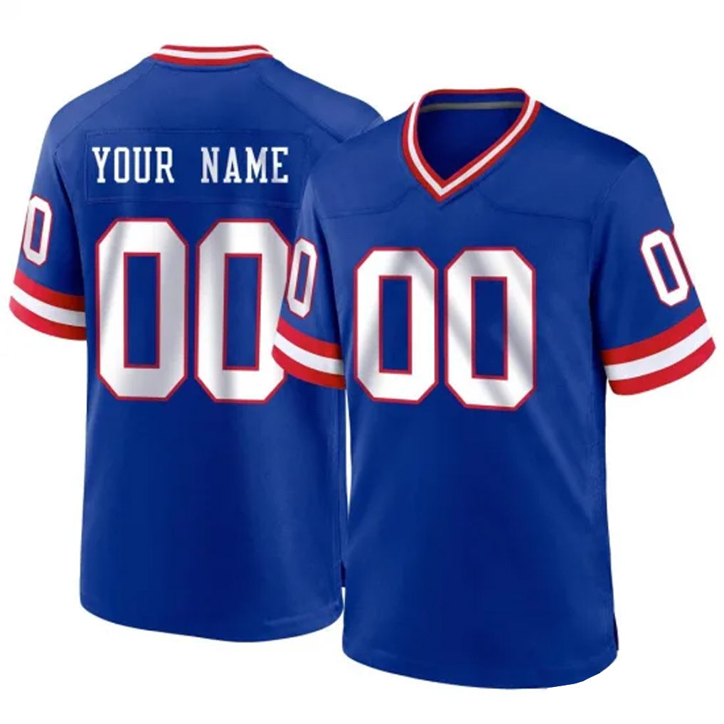 Kieara Custom NY.Giants Royal Classic Home Game Any Name & Numbers Stitched Jerseys