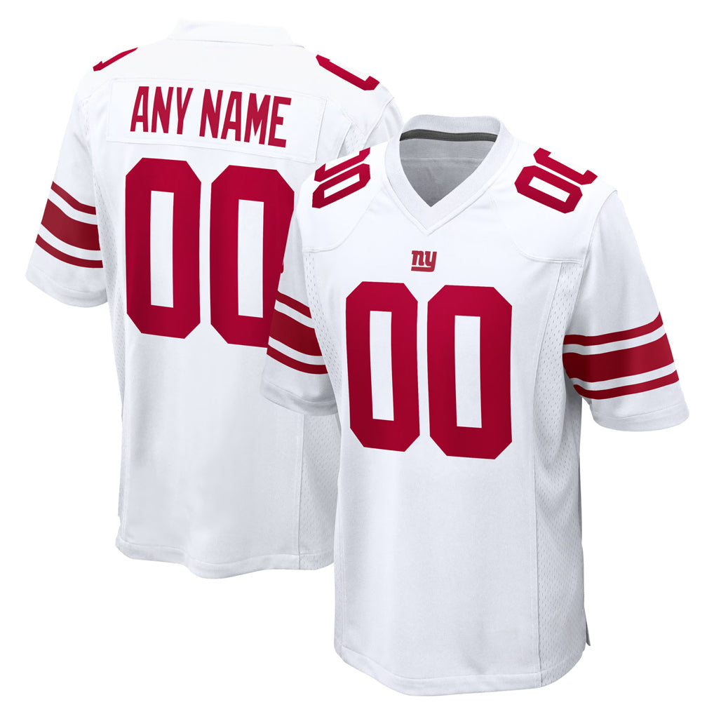 Kieara Custom NY.Giants White Home Game Any Name & Numbers Stitched Jerseys