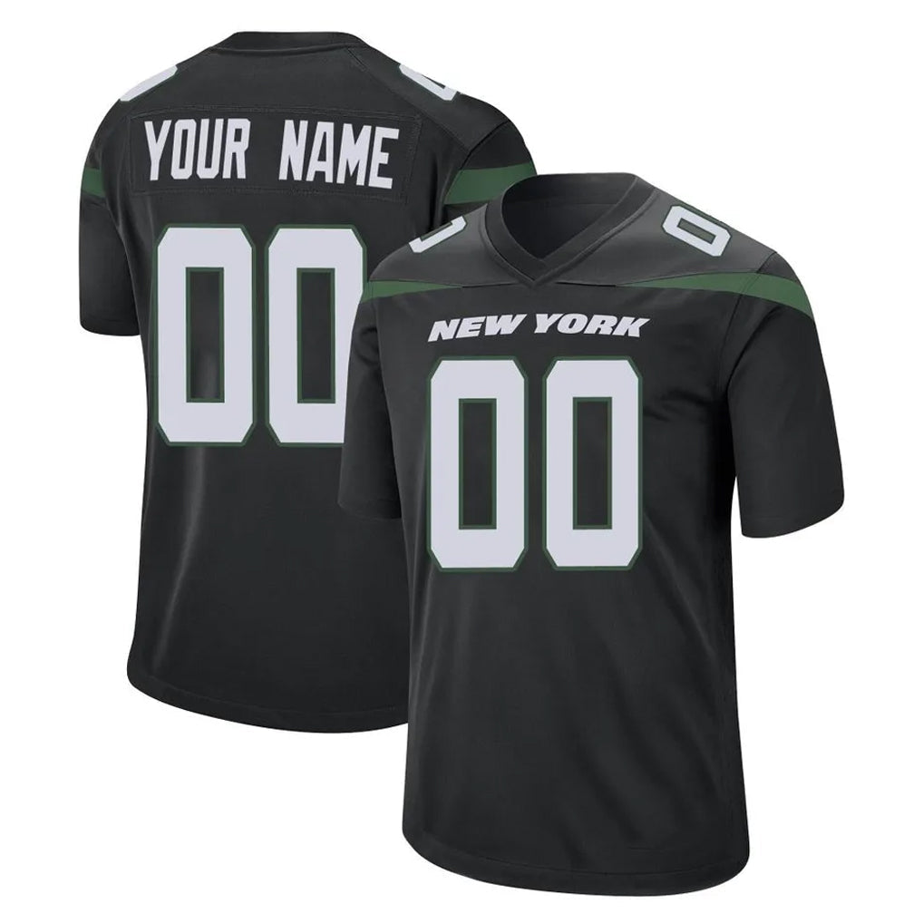 Kieara Custom NY.Jets Black Home Game Any Name & Numbers Stitched Jerseys