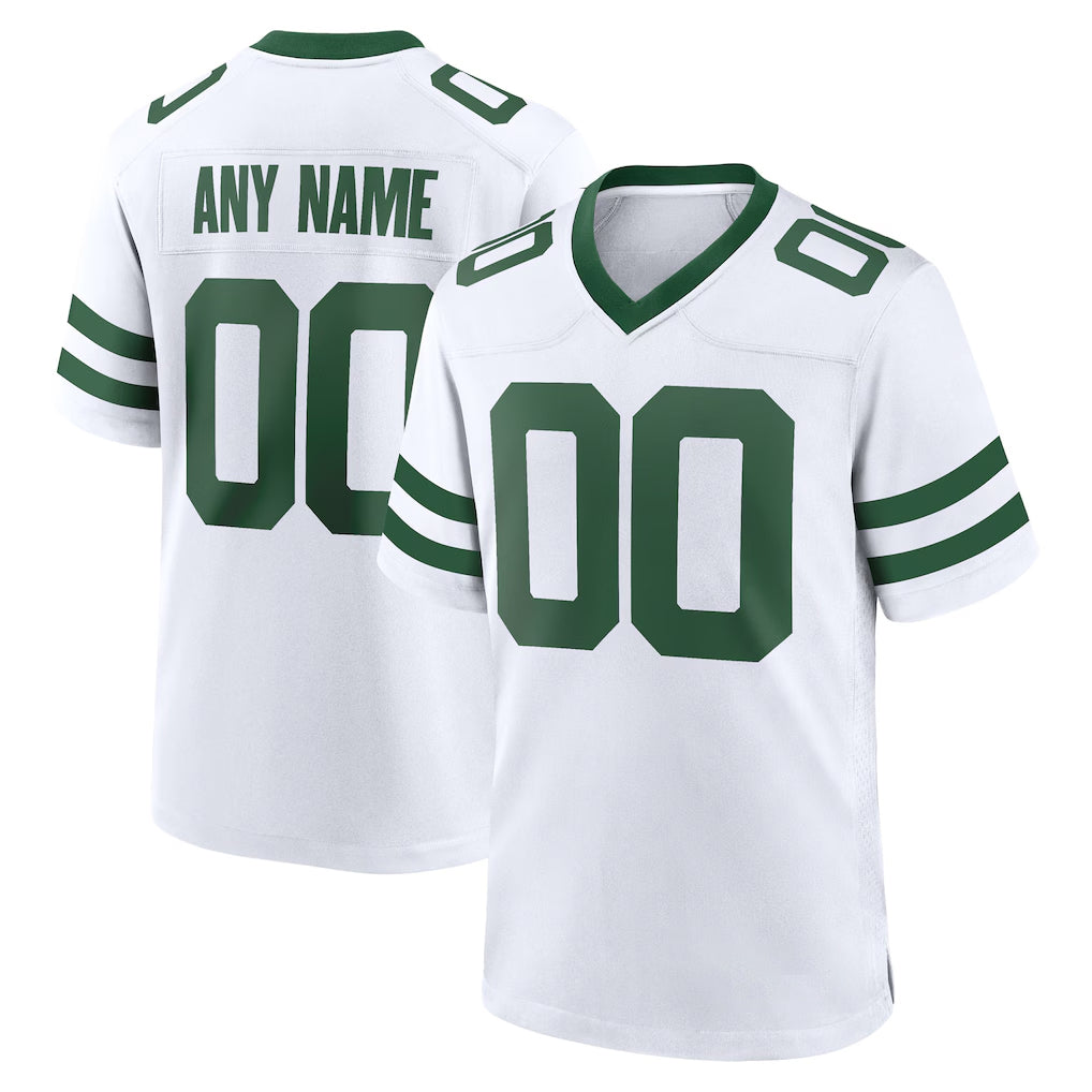 Kieara Custom NY.Jets White Legacy Home Game Any Name & Numbers Stitched Jerseys