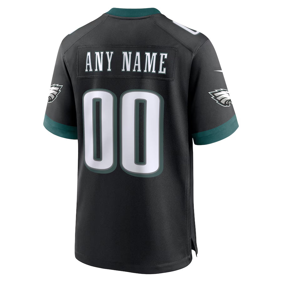 Kieara Custom P.Eagles Black Stitched Alternate Game Stitched Jerseys