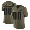Kieara Custom P.Eagles Olive 2025 Salute To Service Limited Any Name & Numbers Stitched Jerseys