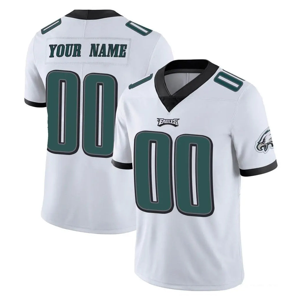 Kieara Custom P.Eagles White Limited Vapor Untouchable Home Game Any Name & Numbers Stitched Jerseys