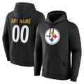 Kieara Custom P.Steelers Blck LOGO Pullover Hoodies Limited Any Name & Numbers Stitched Jerseys