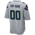 Kieara Custom S.Seahawks Gray Alternate Game Stitched Jerseys