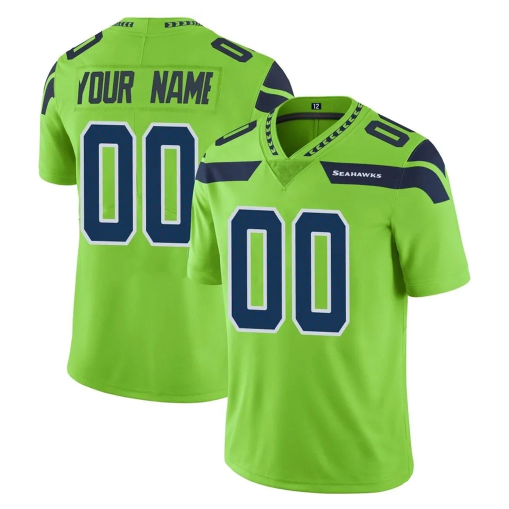 Kieara Custom S.Seahawks Green Limited Color Rush Home Game Any Name & Numbers Stitched Jerseys