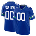 Kieara Custom S.Seahawks Royal Throwback Home Game Any Name & Numbers Stitched Jerseys