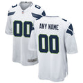 Kieara Custom S.Seahawks White Home Game Stitched Jerseys