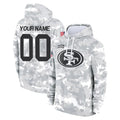 Kieara Custom SF.49ers Arctic Camo Limited Salute to Service Pullover Hoodies Game Any Name & Numbers Stitched Jerseys