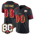 Kieara Custom SF.49ers Black Limited 80th Rivalries Collection Home Game Any Name & Numbers Stitched Jerseys
