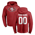 Kieara Custom SF.49ers Red LOGO Pullover Hoodies Home Game Any Name & Numbers Stitched Jerseys