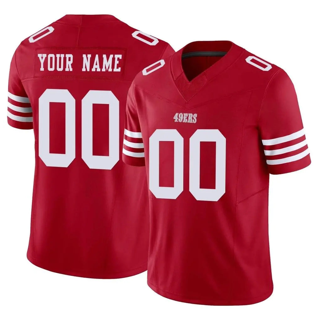 Kieara Custom SF.49ers Red Limited Vapor F.U.S.E. Home Game Any Name & Numbers Stitched Jerseys