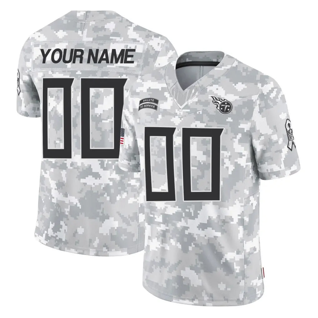 Kieara Custom T.Titans Arctic Camo Limited Salute to Service Home Game Any Name & Numbers Stitched Jerseys