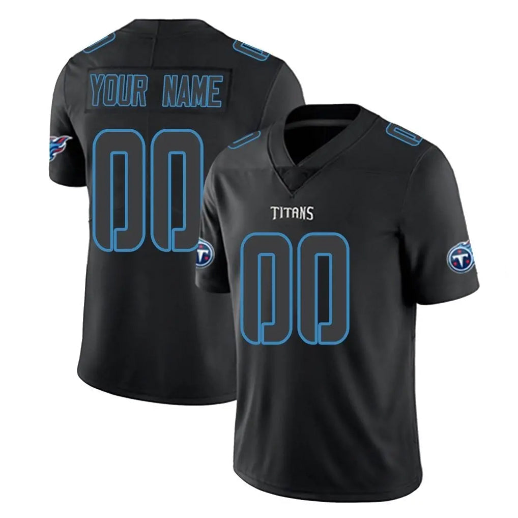 Kieara Custom T.Titans Black Impact Limited Home Game Any Name & Numbers Stitched Jerseys